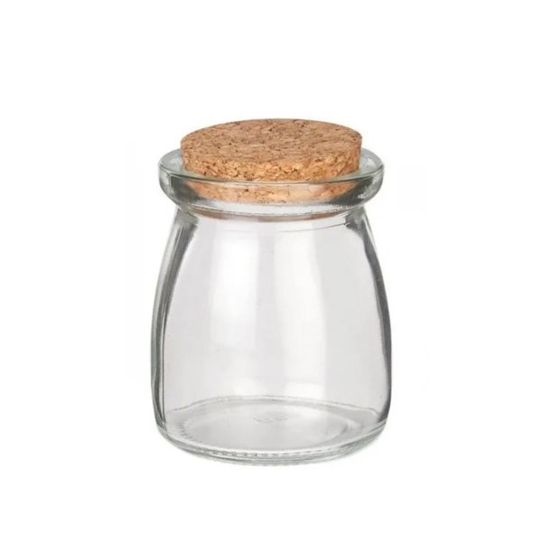 Pote de Vidro Sais 110ml Tampa de Rolha - 01 unidade - Kafe Embalagens