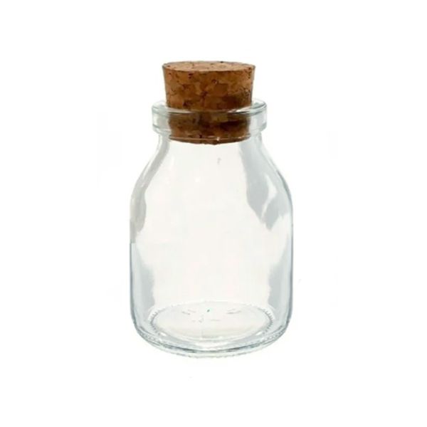Pote de Vidro Sais 50ml Tampa de Rolha - 01 unidade - Kafe Embalagens
