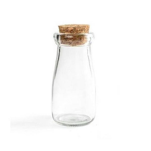 Mini Leiteira de Vidro 110ml com Tampa de Rolha - 01 unidade - Kafe Embalagens