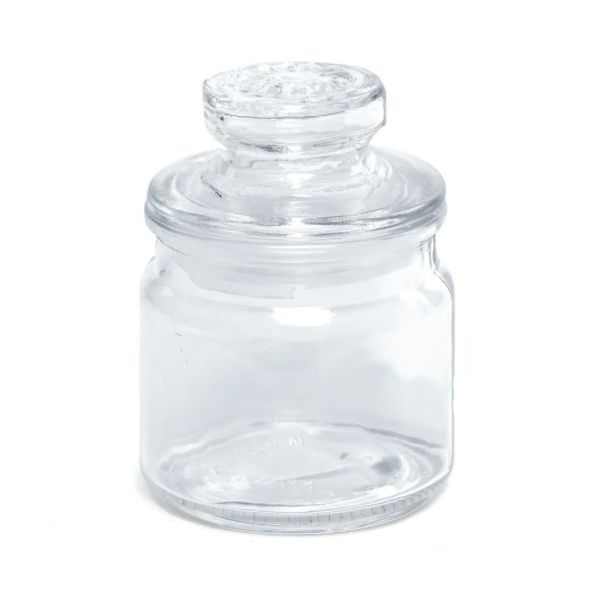 Pote de Vidro Hermético Tampa Flor 165ml - 01 unidade - Kafe Embalagens