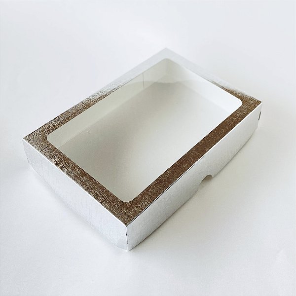 Caixa com Visor S2 Prata (10x13,5x4cm) 10 unidades - ASSK - Kafe Embalagens