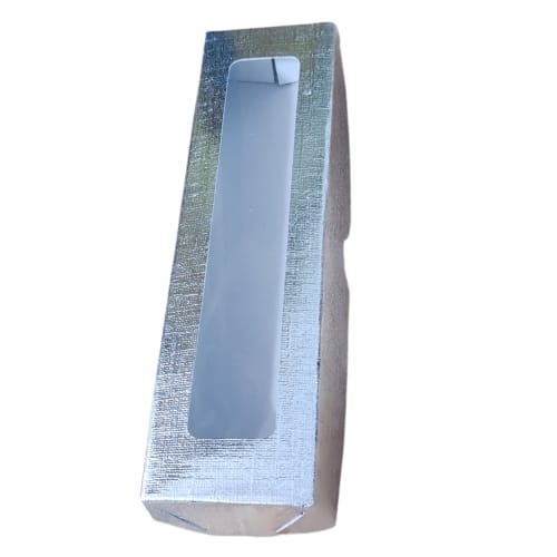 Caixa com Visor S13 Prata (23x5,5x4cm) 10 unidades - ASSK - Kafe Embalagens