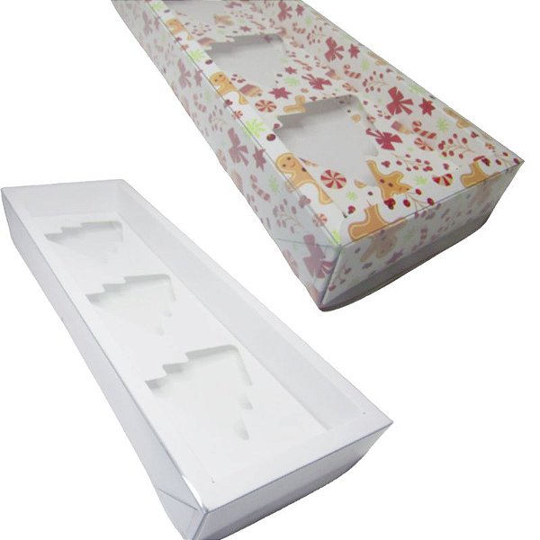 Caixa Base Árvore de Natal (30,5x10x3,7cm) - 05 unidades - ASSK - Kafe Embalagens