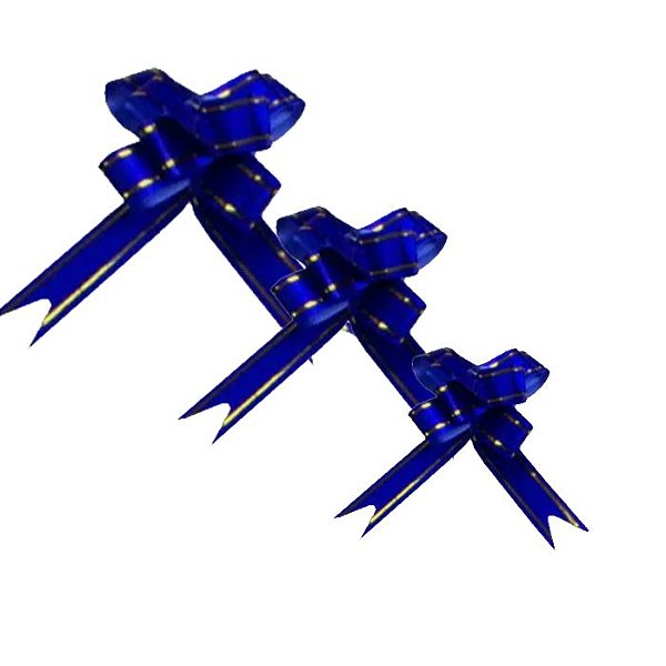 Laço Fácil Azul Escuro - 10 unidades - Kafe Embalagens