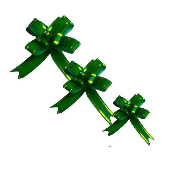 Laço Fácil Verde Escuro - 10 unidades - Kafe Embalagens