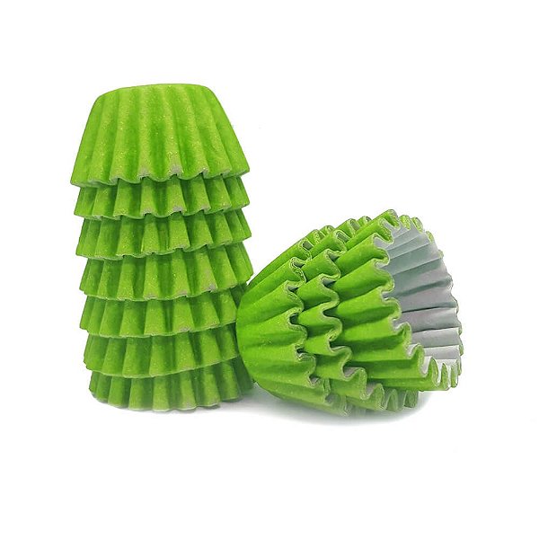 Forminha de Papel para Doces - Verde Limão - 100 unidades - Junco - Kafe Embalagens