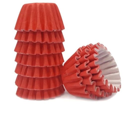 Forminha de Papel para Doces - Vermelho - 100 unidades - Junco - Kafe Embalagens