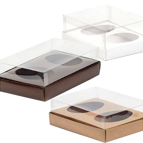 Caixa para Ovo de Colher Duplo 100g/150g (20x13x8,8cm) - 05 - unidades - ASSK - Kafe Embalagens