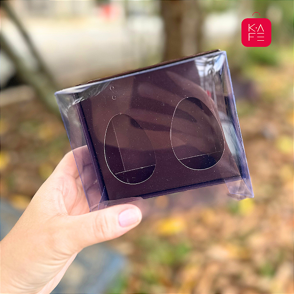 Caixa para Ovo de Colher Duplo 50g (12,7x11x7,5cm) - 05 - unidades - ASSK - Kafe Embalagens