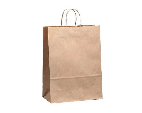 Sacola De Papel Kraft 0046 (23,5x10x31,5cm) Com 10 unidades Kafe Embalagens