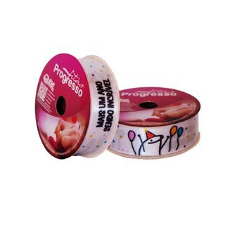 Fita de Cetim Linha Flork Bentô Rep Bardei Tiu Iu - Cor 129 - 22mm - 10 metros - Progresso