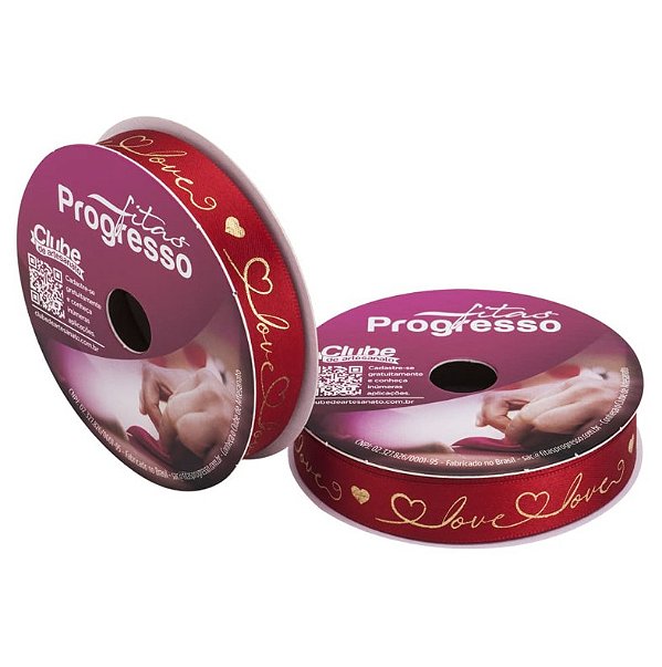 Fita de Cetim Linha Love - Cor 395 - 15mm - 10 metros - Progresso