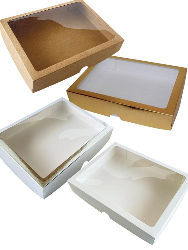 Caixa com Visor S9 Cores 19x25x4cm 10 unidades  ASSK  Kafe Embalagens