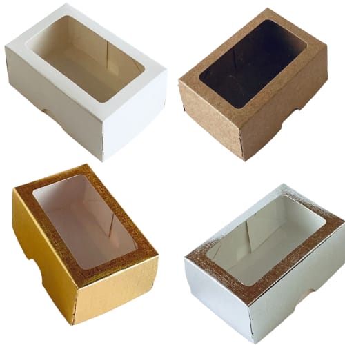 Caixa com Visor S1 Cores 6x9x4cm 10 unidades  ASSK  Kafe Embalagens