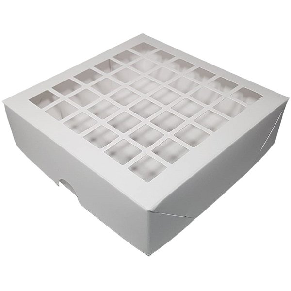 Caixa com Visor S3 Vazada Cores 14x14x4cm 10 unidades  ASSK  Kafe Embalagens