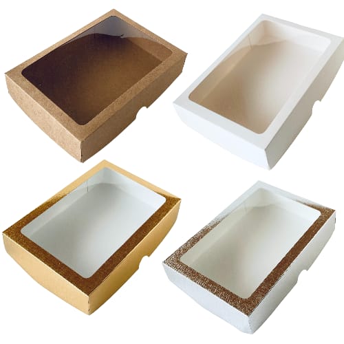 Caixa com Visor S4 Cores 14x20x4cm 10 unidades  ASSK  Kafe Embalagens