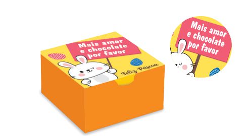 Caixa 4 Doces Mais amor e Chocolate Páscoa 10 Und Packpel Cromus