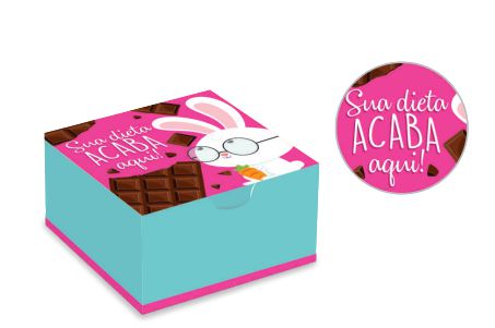 Caixa 4 Doces Sua Dieta Acaba Aqui Páscoa 10 Und Packpel Cromus