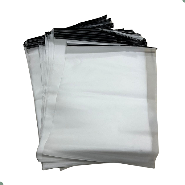 Saco Ziper Fosco Para Roupa com 50 Unidades