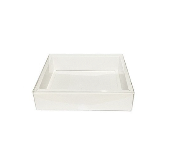 Caixa com Tampa Transparente PVC Nº 6 Cores 13x13x4cm 10Un Kafe Embalagens