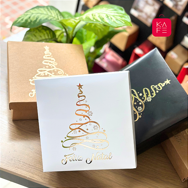 Caixa Presente Premium Natal N1 Cores 05 unidades