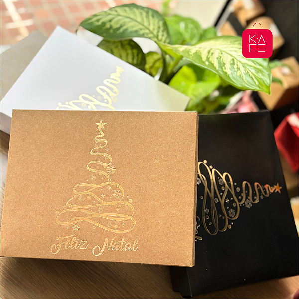 Caixa Presente Premium Natal N2 Cores 05 unidades