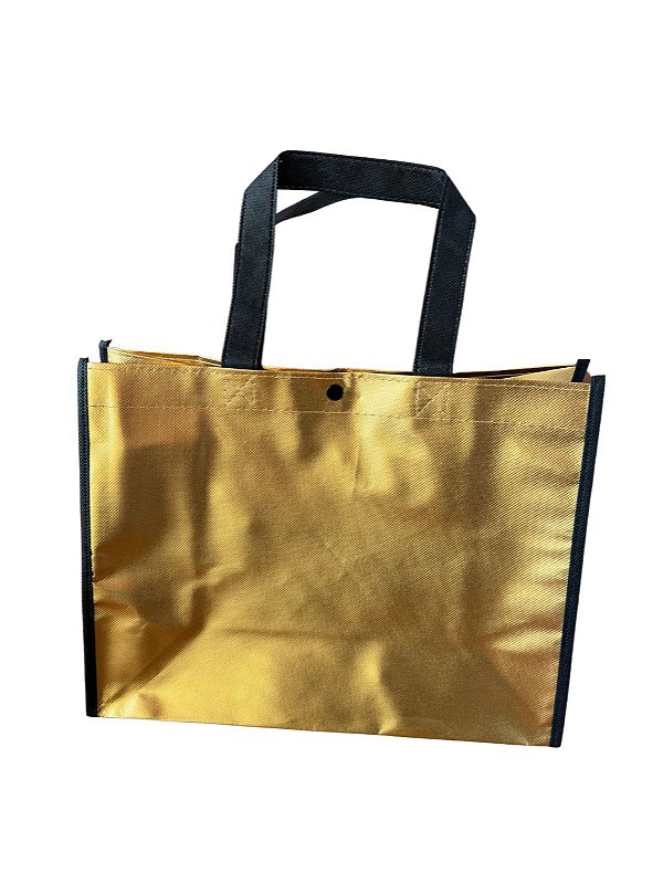 Sacola De Tnt Metalizada Laminada P 25x33x15cm 5 Und