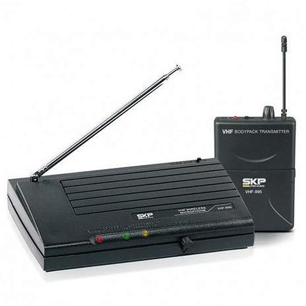 Microfone De Cabeça Sem Fio Simples SKP VHF895