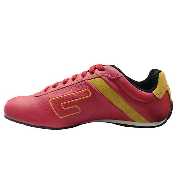 Tenis Urbann-Boards Couro/Camurça Vermelho/Amar 44