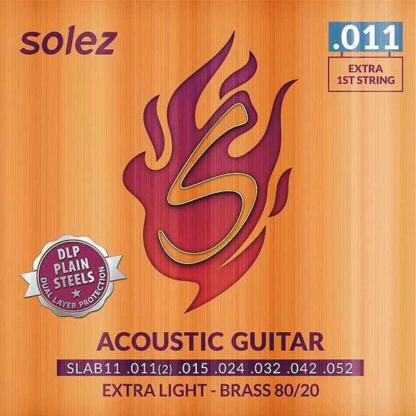 Encordoamento Para Violão Aço 0.011 Solez SLAB11 001304