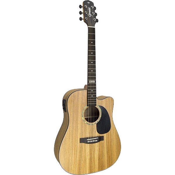Violão Aço Folk Giannini GF-1D CEQ ZW Natural Zebra Wood