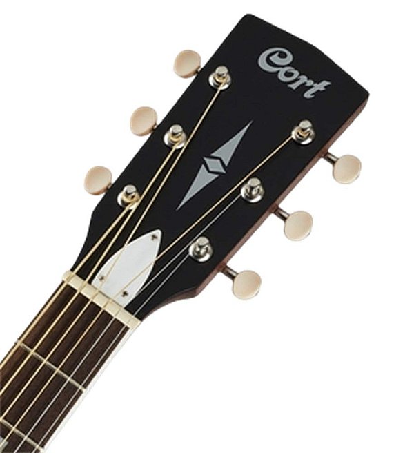 Violão Aço Jumbo Cort CJ Retro VBM/B Preto Fosco Com Capa