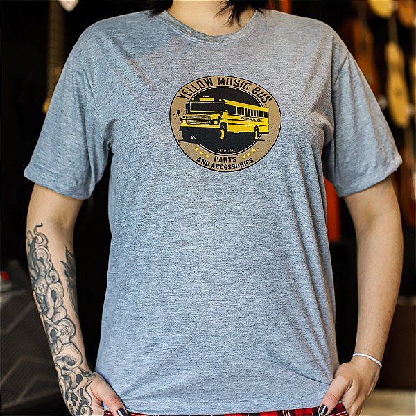 Camiseta Yellow Music Bus M Parts (Cinza)