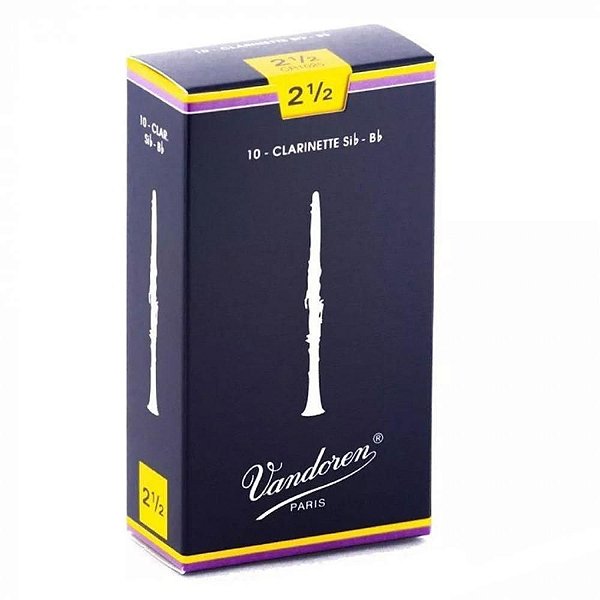 Palheta Para Clarinete 2,5 Tradicional Vandoren CR1025 (2202)