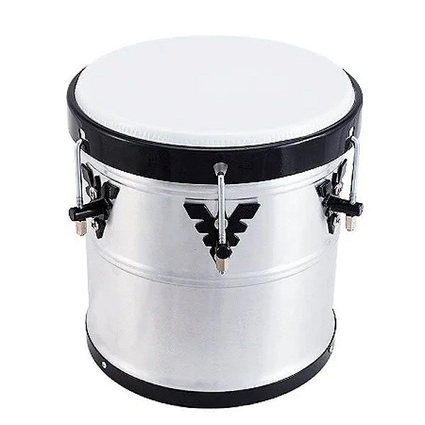Repique De Mão 30x12 Music 907AL Alumínio Liso Aro Preto