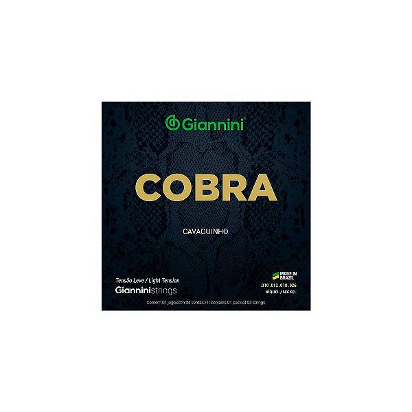 Encordoamento P/cavaquinho Giannini Cobra Niquel Leve Gescl