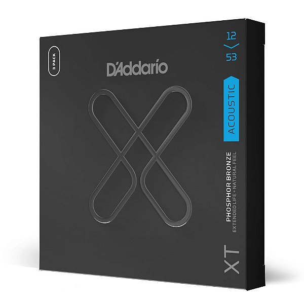 Encordoamento Violão Aço Revestido 12 (3 Jogos) D Addario XT