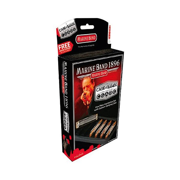 Kit Harmonica Hohner Marine Band 1896/20 C, D, E, G, A