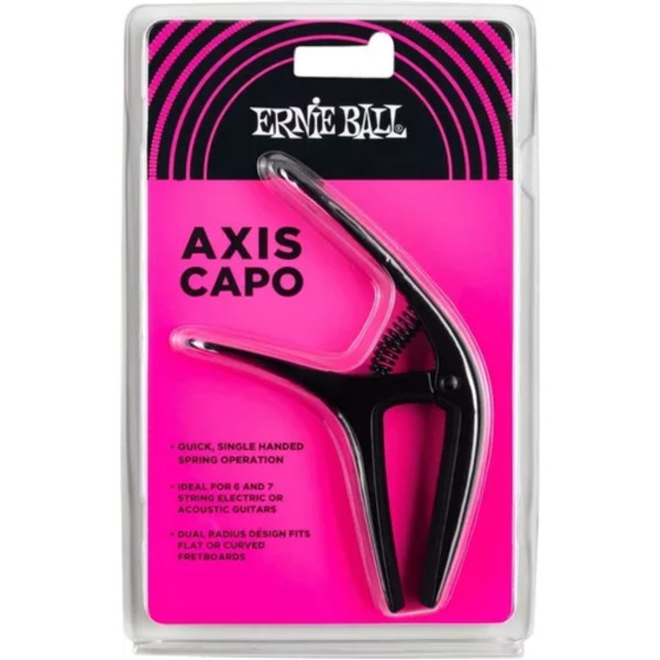 Capotraste Para Violão/Guitarra Ernie Ball Axis P09600 Preto