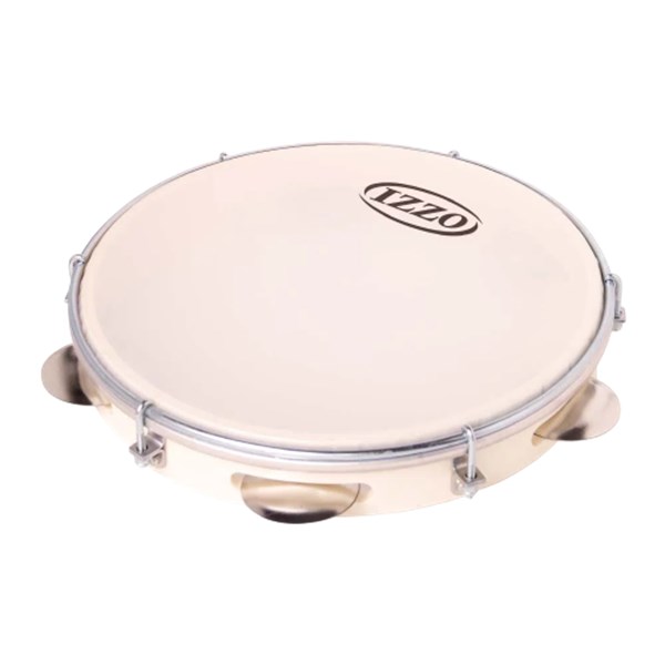 Pandeiro 10" Izzo 3430B ABS Branco Com Pele Leitosa