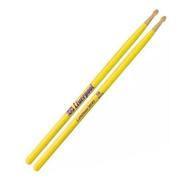 Baqueta 5B Liverpool MC 5BMA Luminous Amarelo Madeira