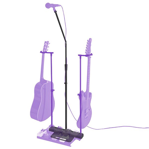 Suporte Pedais Com Pedestal De Microfone On-Stage GPA1003