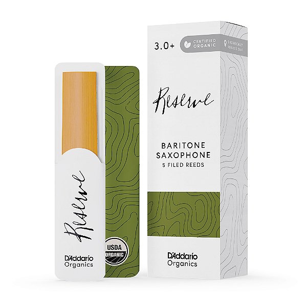Palheta Sax Barítono 3.0 (5 Unid) DAddario Organic Reserve