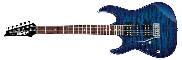 Guitarra 6C Canhota RGGIO Trans BlueBurst Ibanez GRX70QALTBB