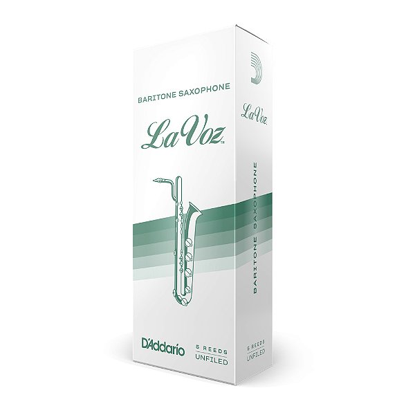 Palheta Sax Barítono M/S (5 Peças) DAddario La Voz RLC05MS