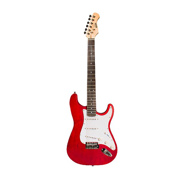 Guitarra Strato Newen ST Red Wood - Cor Vermelha