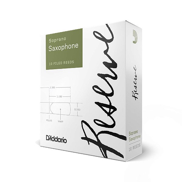 Palheta Sax Soprano 3.5 (10 Peças) D Addario Reserve DIR1035