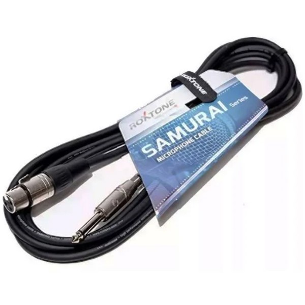 Cabo Para Microfone XLR Fêmea/P10 Mono Roxtone SMXJ210L 5m