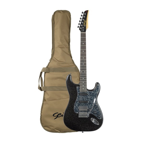 Guitarra Stratocaster Seizi Fun Katana Musashi HSS Black Sparkle Com Capa