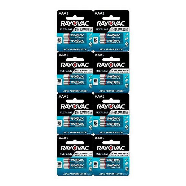 Pilha Alcalina Aaa2 Rayovac Multiblister Com 16 Unidades